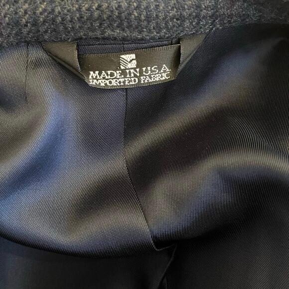 Vintage Chaps Ralph Lauren Wool Blazer Mens 42L Houndstooth Glen Plaid Tweed USA - Picture 14 of 16